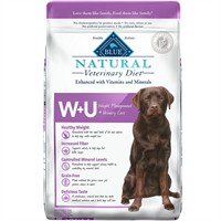 BLUE Natural Veterinary Diet W+U Weight Management + Urinary Care Dry Dog Food 22-lb