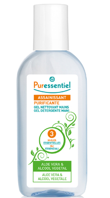 Puressentiel Antibacterial Gel 80 ml - Anti-bacterial, anti-viral, softening - 99.9% viruses and bacteria destroyed - Anti-drying aloe vera, bioalcohol, essential oils of tea tree, lemon, lavandin