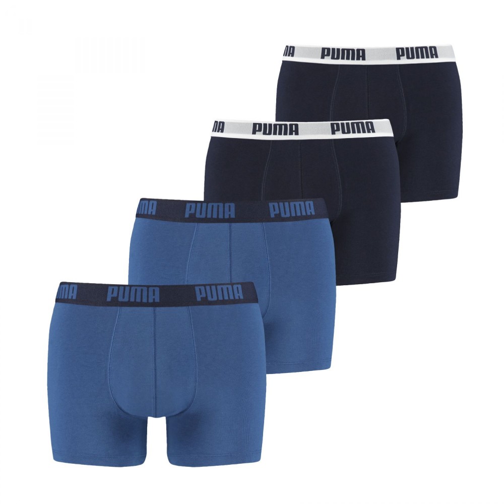 (Blue, X-Large) Puma 2 Pack Basic Essential Boxers -True Blue-XX-Large