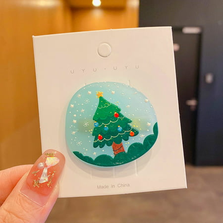 Usupdd Ladies Christmas Hair Accessories Fun Snowman Print Party Party Children Cute Decorative Hairpin Usupdd WDD220815-5075