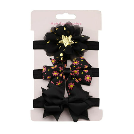MIANHT 3Pcs Kids Elastic Floral Headband Hair Girls Baby Bowknot Hairband Set - 2022 3Pcs Kids Elastic J-#4397