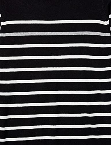 Amazon Essentials Women's Long-Sleeve Lightweight Crewneck Sweater Available in Plus Size  Black Grey White Stripe  X-Small thumbnail
