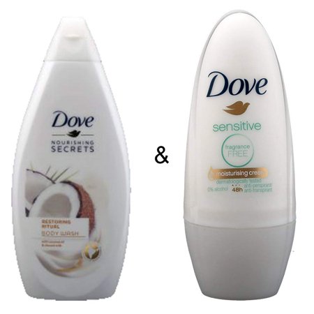 Body Wash Restoring Ritual 500 by Dove & Roll-on Stick Sensitive 50ml by Dove