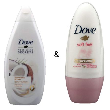 Body Wash Restoring Ritual 500 by Dove & Roll-on Stick Soft Feel 50ml by Dove