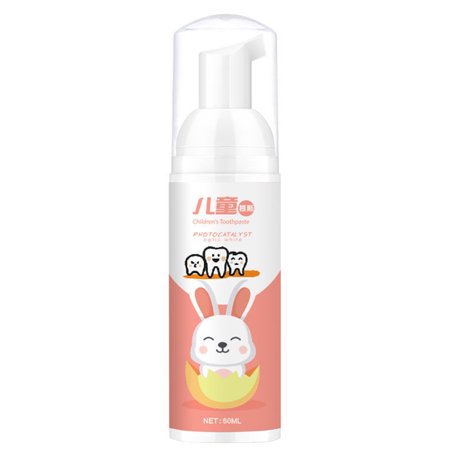 60ml Foam Toothpaste Food Grade Natural Formula Water Toddler Whitening Toothpaste with Orange Flavor for Home