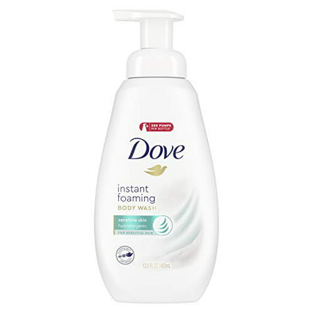 Dove Instant Foaming Body Wash for Sensitive Skin  13.5 Oz  2 Pack