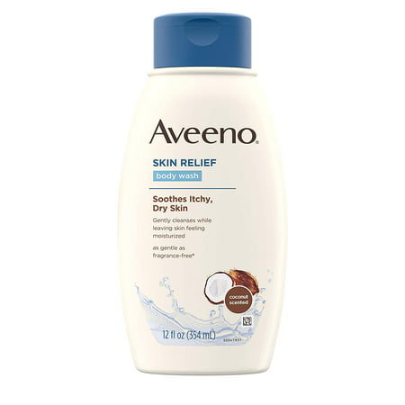 Aveeno Skin Relief Body Wash with Coconut Scent & Soothing Oat  Gentle Soap-Free Body Cleanser for Dry  Itchy & Sensitive Skin  Dye-Free & Allergy-Tes