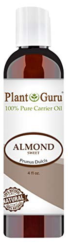 Sweet Almond Oil 4 Oz Cold Pressed Carrier 100% Pure Natural for Skin  Body  Face  and Hair Growth Moisturizer. Great for Creams  Lotions  Lip Balm an