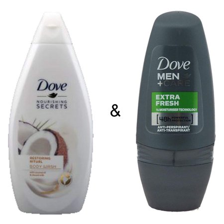 Body Wash Restoring Ritual 500 by Dove & Roll-on Stick Extra Fresh 50 Ml by Dove