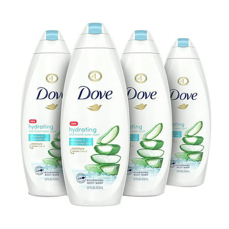 Dove Body Wash 100% Gentle Cleansers  Sulfate Free Hydrating Aloe and Birch Bodywash Gives You Softer  Smoother Skin After Just One Shower  22 Fl Oz (