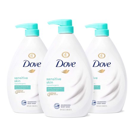 Dove Body Wash Hypoallergenic and Sulfate Free Body Wash Sensitive Skin Effectively Washes Away Bacteria While Nourishing Your Skin  34 Fl Oz (Pack of