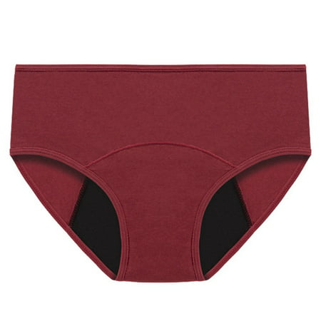 Women Briefs Menstrual Period Panties Full Coverage Briefs Stretch Briefs Solid Color Nusing Underpants Maternity Panties