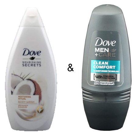 Body Wash Restoring Ritual 500 by Dove & Roll-on Stick Clean Comfort 50ml by Dove