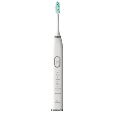 MIANHT Electric Toothbrush with Smart Timer  5 Modes  3 Brush Heads  Whitening Power Rechargeable Toothbrush for Adults and Kids White AA-*8775