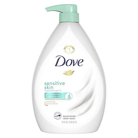 Dove Body Wash Hypoallergenic and Sulfate Free Body Wash Sensitive Skin Effectively Washes Away Bacteria While Nourishing Your Skin 34 Oz