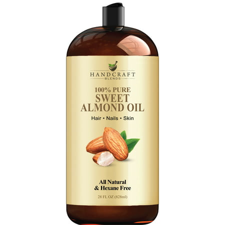 Handcraft Sweet Almond Oil - 100% Pure and Natural - Premium Therapeutic Grade Carrier Oil for Aromatherapy  Massage  Moisturizing Skin and Hair - Hug