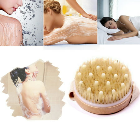 DDgui New Premium Natural Bristle Wooden Bath Shower Body Back Dry Skin Brush Spa DDgui WAA220920-2518