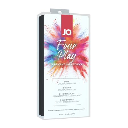 Jo Four Play Water Based Flavored Lubricant Variety Pack 10ml - 8 Pack