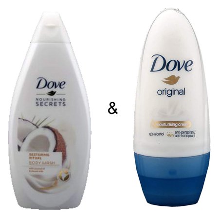 Body Wash Restoring Ritual 500 by Dove & Roll-on Stick Original 50ml by Dove