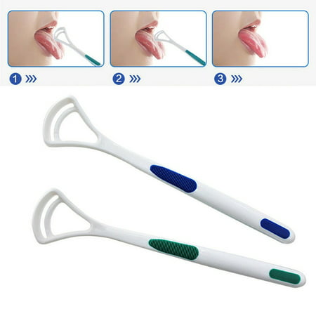 FengLS Scraper Handle Tongue Cleaners Bad Good Breath Brush Scraping 09-Decor-10A#2540 Ideal Gift Scraper Handle Tongue