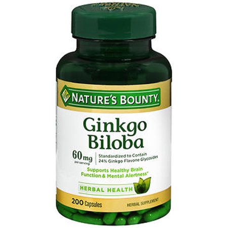 Natures Bounty Ginkgo Biloba 60mg - 200 Capsules