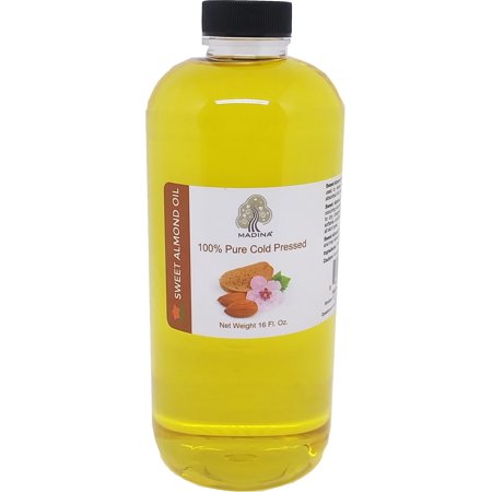 Madina Natural 100% Pure Cold Pressed Sweet Almond Oil [1 Lb.]