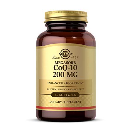 Solgar Megasorb CoQ-10 200 Mg  60 Softgels - Supports Heart & Brain Function - Coenzyme Q10 Supplement - Enhanced Absorption - Gluten Free  Dairy Free