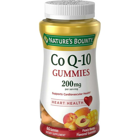 Nature S Bounty CoQ-10 Gummies 200 Mg  Peach Mango Flavored 60 Ea (Pack of 3)