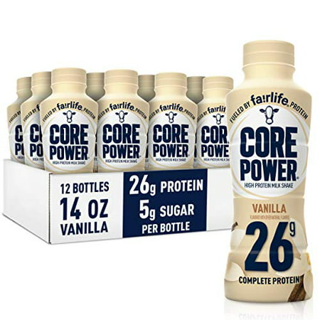 Core Power Fairlife Core Power High Protein Milk Shake  Vanilla  14 Fl Oz (Pack of 12)