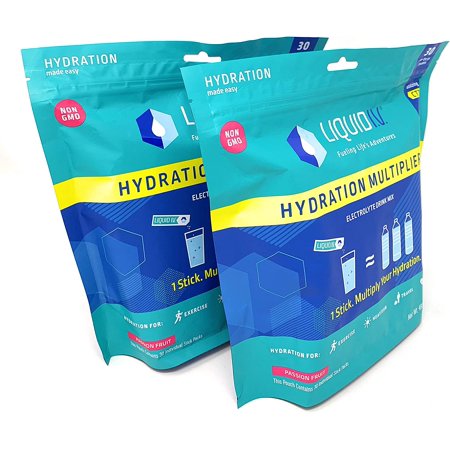 Liquid I.V.NIRONA Hydration Multiplier  Electrolyte Powder  Easy Open Packets  Supplement Drink Mix (Passion Fruit  60 Count)