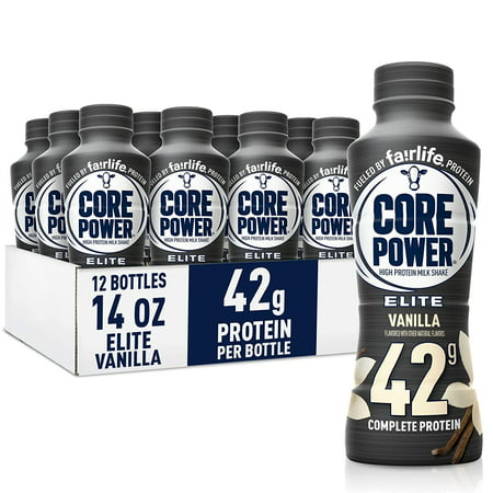 Fairlife Elite 42g High Protein Milk Shake  Ready to Drink for Workout Recovery  Vanilla  14 Fl Oz (Pack of 12)