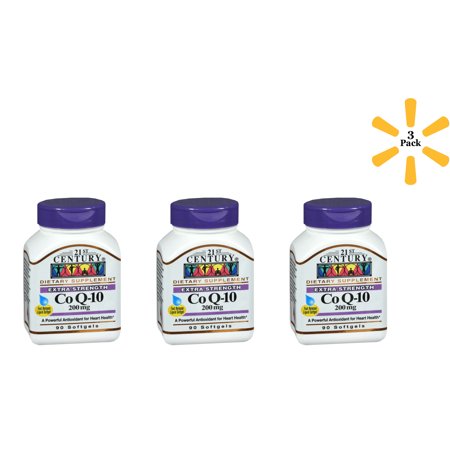 21st Century Co Q-10 200 Mg Softgels Extra Strength 90 Soft Gels - 3 Pack