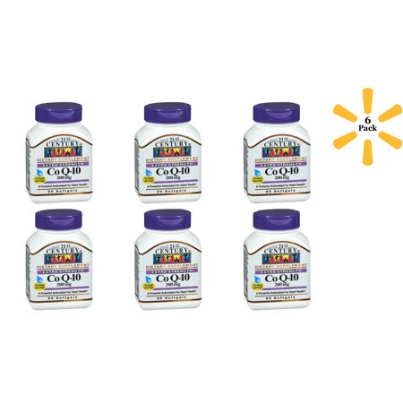 21st Century Co Q-10 200 Mg Softgels Extra Strength 90 Soft Gels - 6 Pack