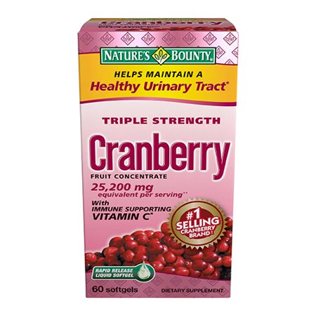 Nature S Bounty Dietary Cranberry Softgels  25 200 Mg  60 Ct (2 Pack) (Bundle)