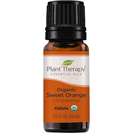 Plant Therapy Sweet Orange Organic Essential Oil 100% Pure  USDA Certified Organic  Undiluted  Natural Aromatherapy  Therapeutic Grade 10 ML (1/3 Oz)