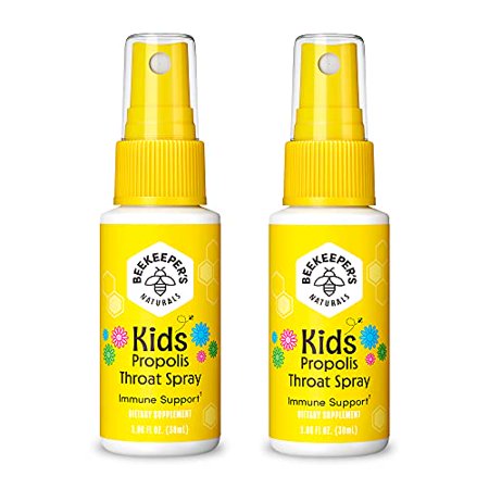 BEEKEEPER S NATURALS Propolis Throat Spray for Kids - 95% Bee Propolis Extract - Natural Immune Support & Sore Throat Relief - Has Antioxidants & Glut