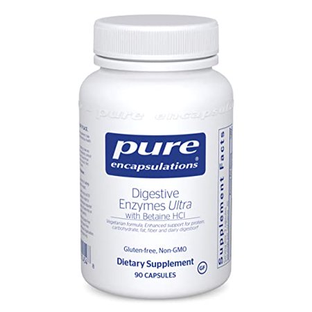 Pure Encapsulations Digestive Enzymes Ultra with Betaine HCl | Vegetarian Digestive Enzymes to Support Protein  Carbohydrate  Fat  Fiber  and Dairy Di