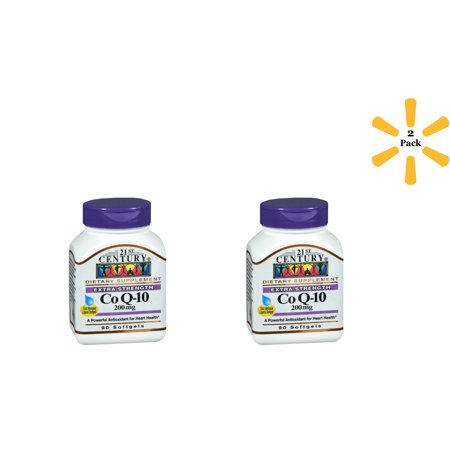 21st Century Co Q-10 200 Mg Softgels Extra Strength 90 Soft Gels - 2 Pack