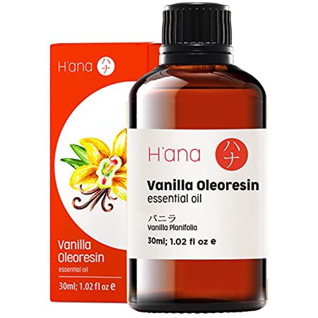 Hana Vanilla Essential Oil for Diffuser - Relax and Stay Sweet with Vanilla Essential Oil for Skin - 100 Pure Natural Therapeutic Grade Essential Oils