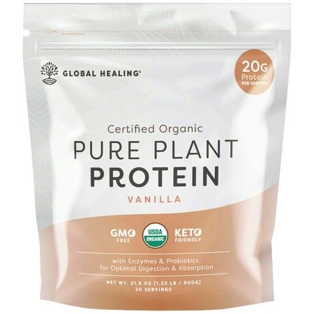 Global Healing Certified Organic Pure Plant Protein Vanilla