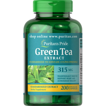 Nature S Bounty Puritans Pride Green Tea Standardized Extract 315 Mg Capsules  200 Count 1 Ea