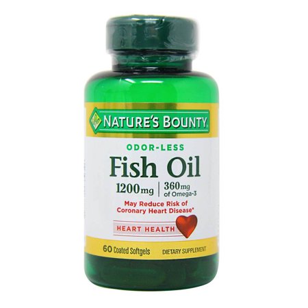 Natures Bounty Odor-Less Fish Oil 1 200 Mg - 60 Coated Softgels