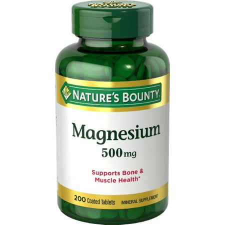 Nature S Bounty Magnesium 500mg Size  Coated Tablets 200 Ea