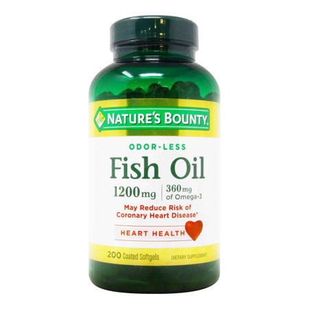 Natures Bounty Odor-Less Fish Oil 1 200 Mg - 200 Coated Softgels