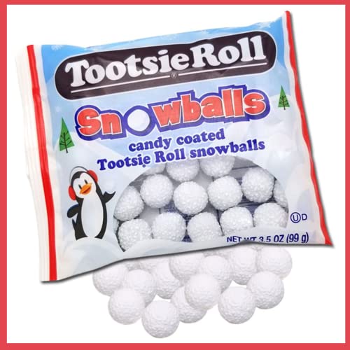 Tootsie Roll Holiday Snowballs  3.5oz Tootsie Roll Snowballs Are Gluten Free and Peanut Free! Snowball Candy for Stocking Stuffers