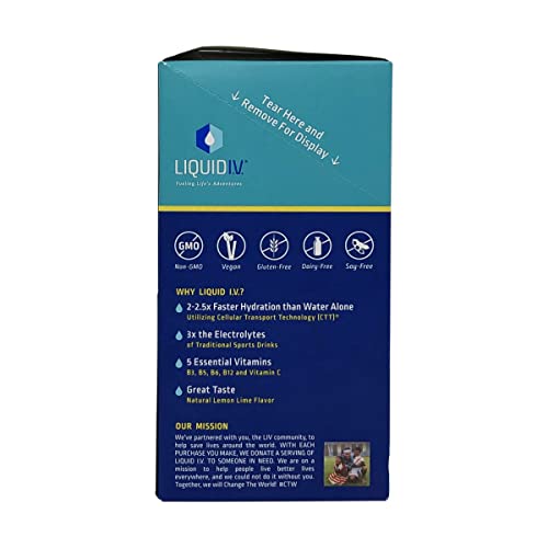 Liquid I.V. Hydration Multiplier | Hydration Powder Packets | Electrolyte Supplement Drink Mix | Low Sugar | Easy Open Single-Serving Stick | Non-GMO thumbnail