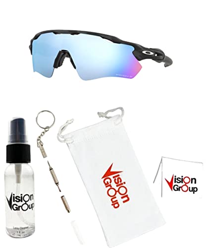 Oakley OO9208 Radar Ev Path Sunglasses+ Vision Group Accessories Bundle(Matte Black Camo/ Prizm Deep Water Polar (9208C0) thumbnail