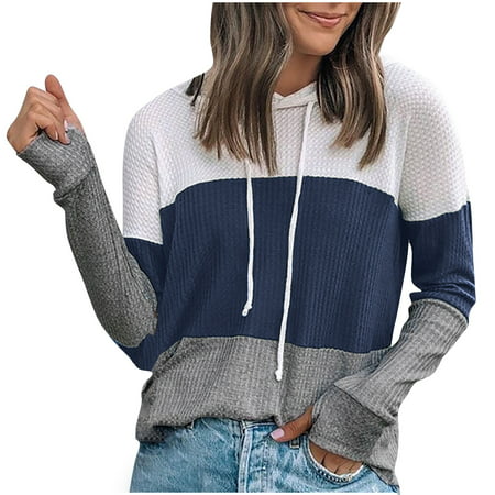 Women Fall Hoodies Clearance Women S Printed Long Sleeve Pocket Loose Top Hooded Pullover
