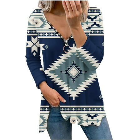 Sentmoom Blouses for Women  Cozy Slim Tshirt Long Sleeves V-neck Cozy Loose Pullover Top Comfy Trendy Sweatshirt Temperament Loose Sweatshirts Tunic O