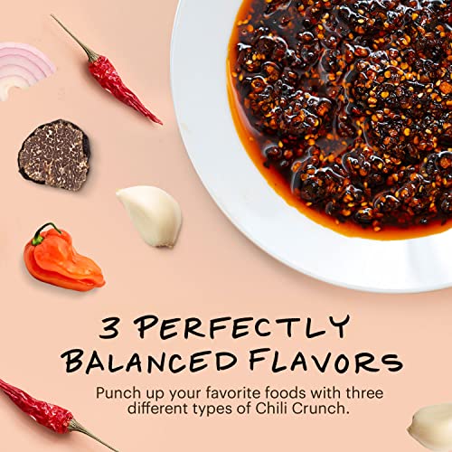 Momofuku Chili Crunch Variety Pack by David Chang, 3 Pack (5.3 Ounces Each), Chili Oil with Crunchy Garlic and Shallots, Spicy Chili Crisp for Cooking thumbnail
